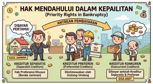 jenis kreditur dalam kepailitan dan hak mendahului